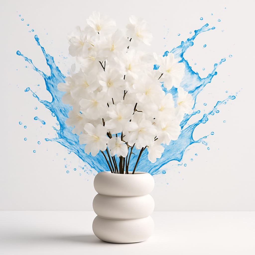 {{ Artificial Flower Arrangement Purple Daisy with Yellow Accents in White Geometric Pot - Purple Desai }} {{ Color }}
